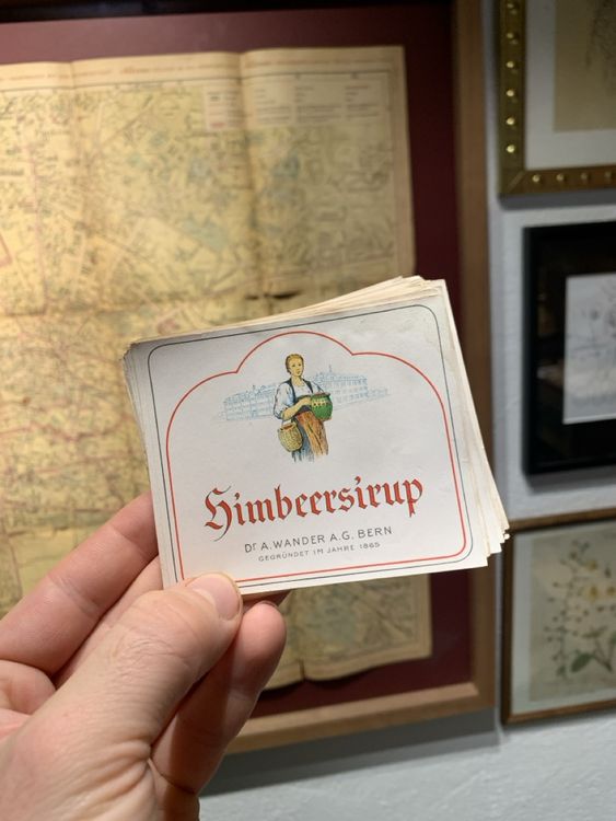 Antike Etikette Himbeersirup | Kaufen auf Ricardo