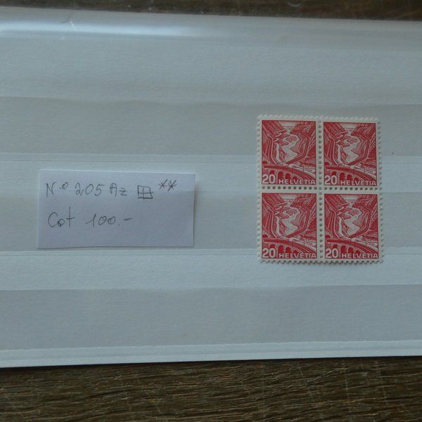 Alle Briefmarken: Nr. 205 ** Landschaftsbilder 4erBLOCK – Neu (gemäss Beschreibung) aus Egliswil von Trens01