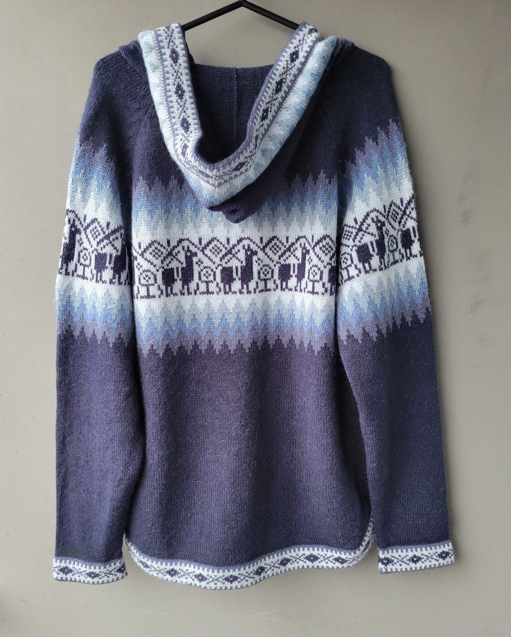 Maglioni & Felpe: wunderschöner blauer Alpaka Pullover Gr. M/L, NEU!!! – Nuovo (secondo la descrizione) da Lima- Peru venduto da Alpaka-Haus 1