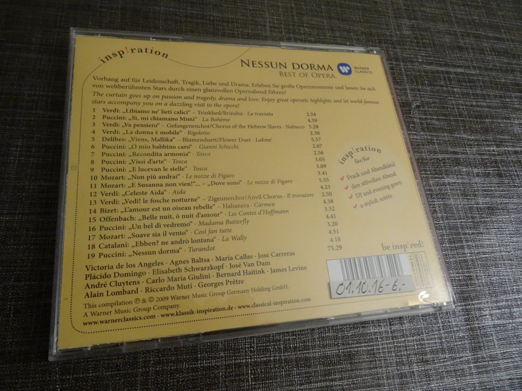 CD: Nessun Dorma - Best of Opera CD – Usato da Olten venduto da Disc-Ausverkauf 1