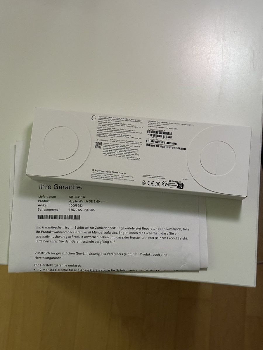 Apple Smartwatch: Ungeöffnete Apple Watch SE 3 40mm Starlight mit Celullar – Nuovo e nell'imballaggio originale da Bonstetten venduto da bud_xl6r 1