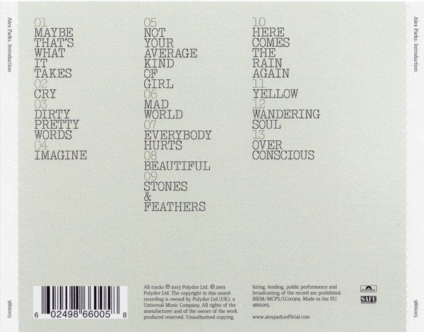CDs: Alex Parks - Introduction – Gebraucht aus Uzwil von visions77 1