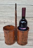 rustikaler Weinflaschenhalter aus Kupfer
