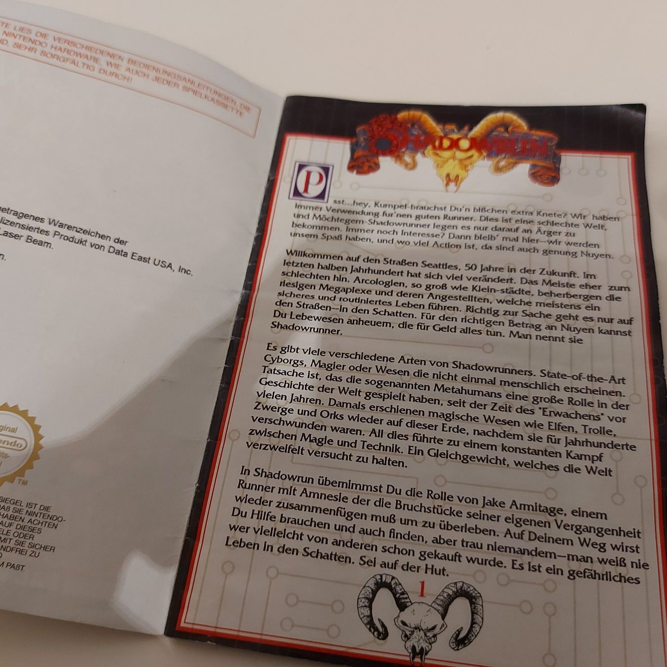 Spiele: Shadowrun Super Nintendo SNES Spiel + Anleitung Pal Version – Gebraucht aus Aarau von Kaesekuchen2000 5