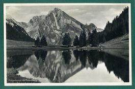 Gräppelensee mit Schafberg, 1944, gelaufen