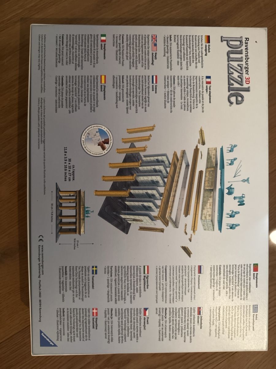 Ravensburger Puzzle: 3D Puzzle Brandenburger Tor – Usato da Menziken venduto da xirixs 2