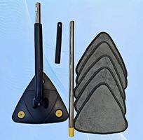 Dreieck-Bodenwischer mit 5 Mikrofaser-Pads, 110 cm