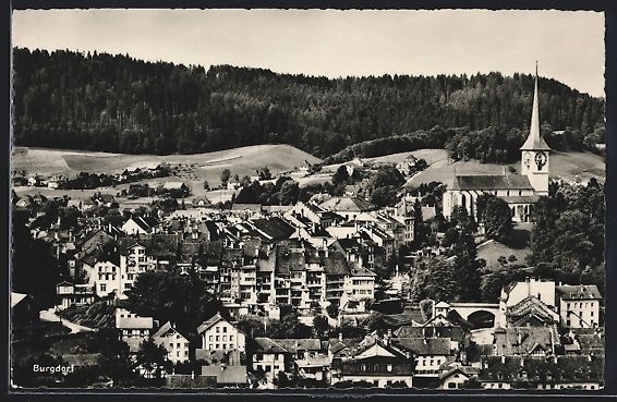 Cartes postales: Burgdorf, Ortspanorama mit Blick zur Kir – D'occasion à Berlin par bartko-reher