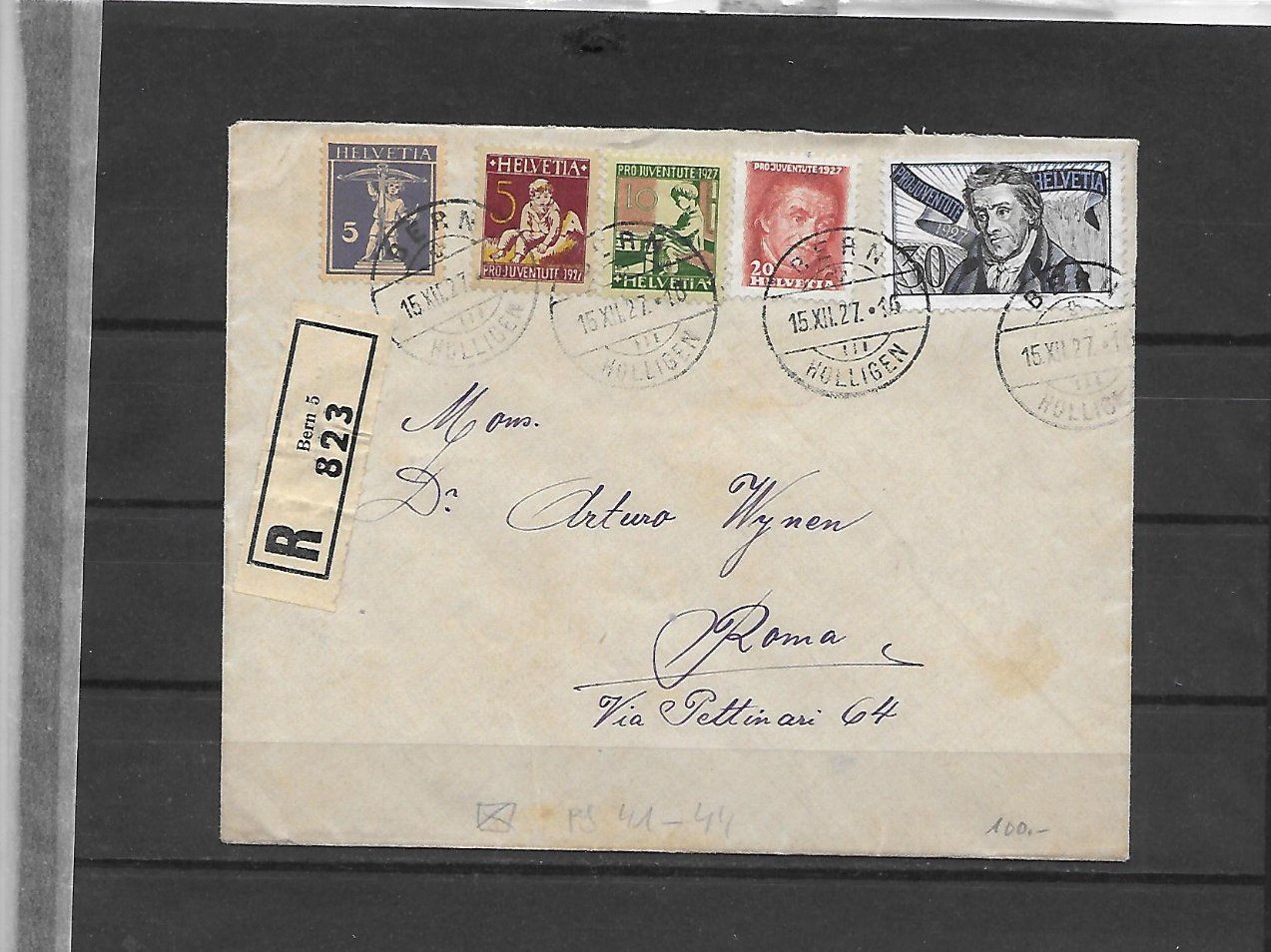 Tutti i francobolli: PJ Satzbeleg 1929 Kat: CHF 100.- – Usato da Basel venduto da Ilp