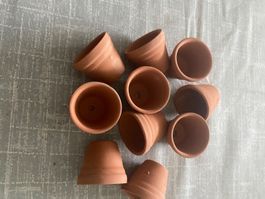 Tonsatz: 10 Mini-Tontöpfe