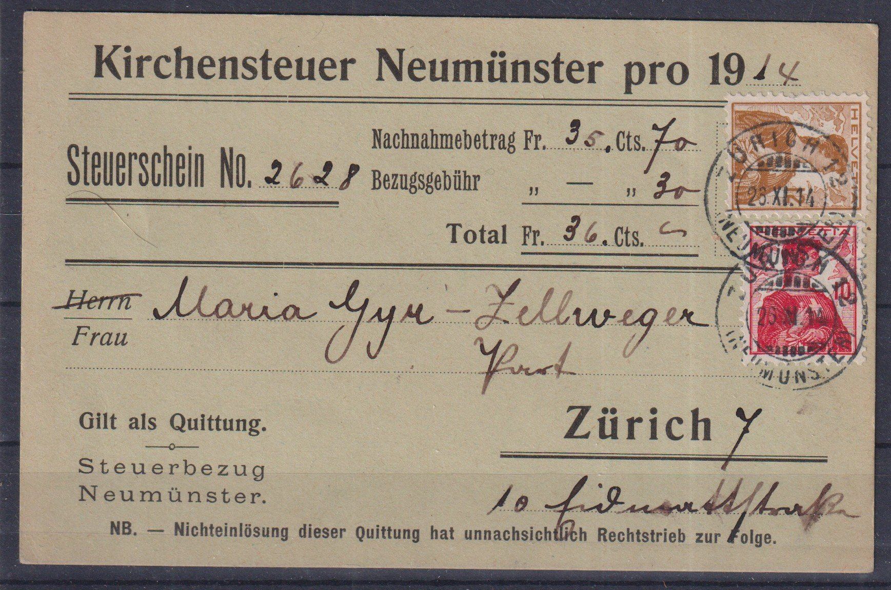 Alle Briefmarken: Q14) Steuerschein, sehe Scan – Gebraucht aus Claro von Chanty7