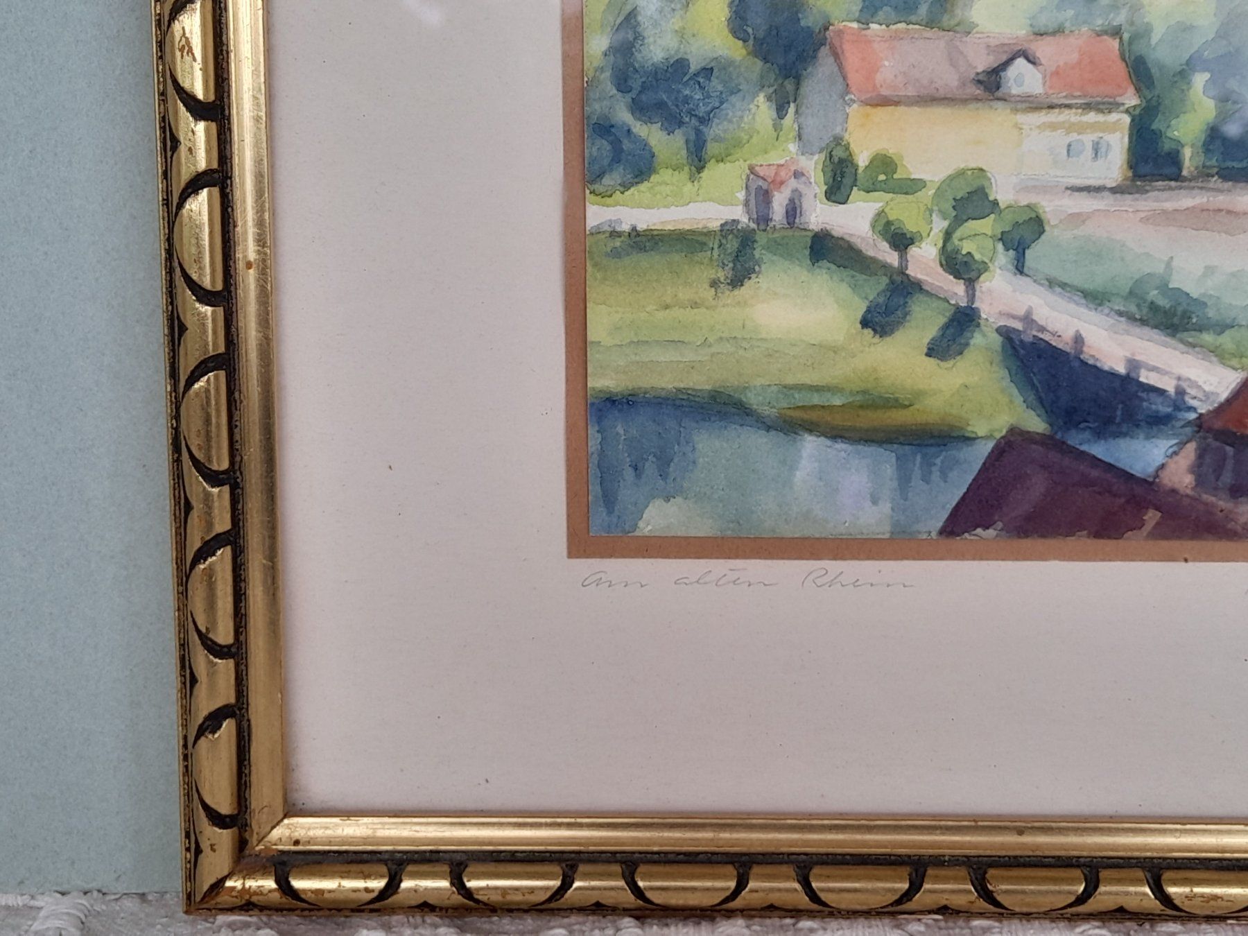 Dipinti: Aquarell " Am alten Rhein " – Usato da Thun venduto da Treff.....e 3
