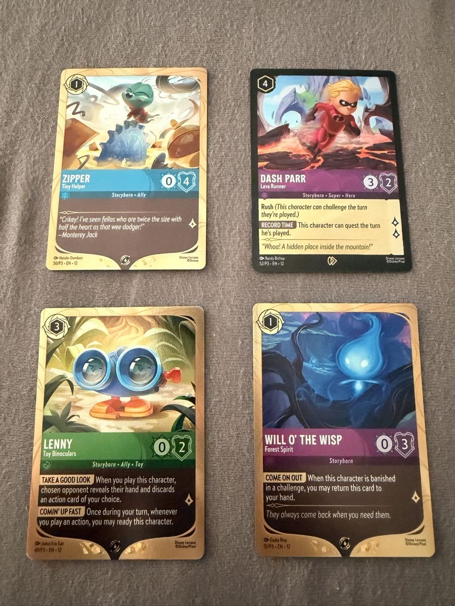 Disney Sammelbilder & Trading cards: Lorcana Promo Lenny Zipper Dash Wisp bundle set  – Neu (gemäss Beschreibung) aus Massagno von pokecoach