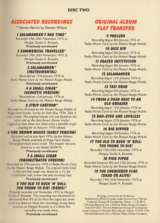 🎸 JETHRO TULL TOO OLD TO ROCK #39 N #39 ROLL TV SPECIAL ED 🎸 (Neu (gemäss