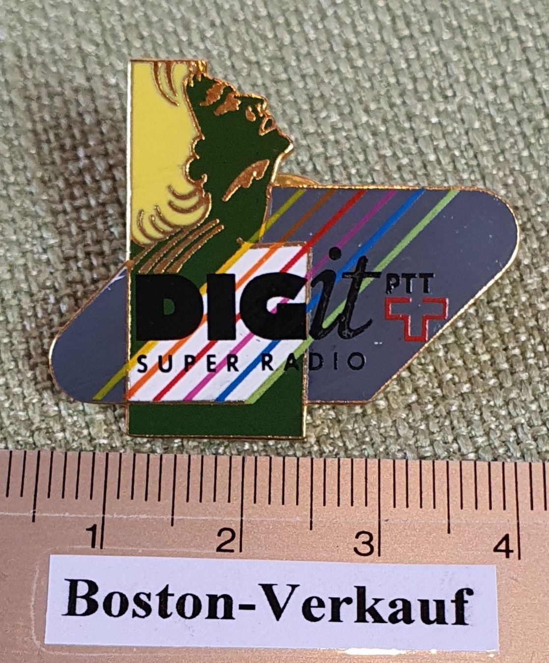 Plaketten & Abzeichen: A489 - Pin PTT DIGit Super Radio – Gebraucht aus Reinach BL von Boston-Verkauf 1