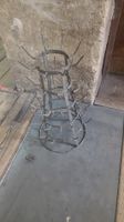 Porte-bouteilles ancien en métal, support de séchage
