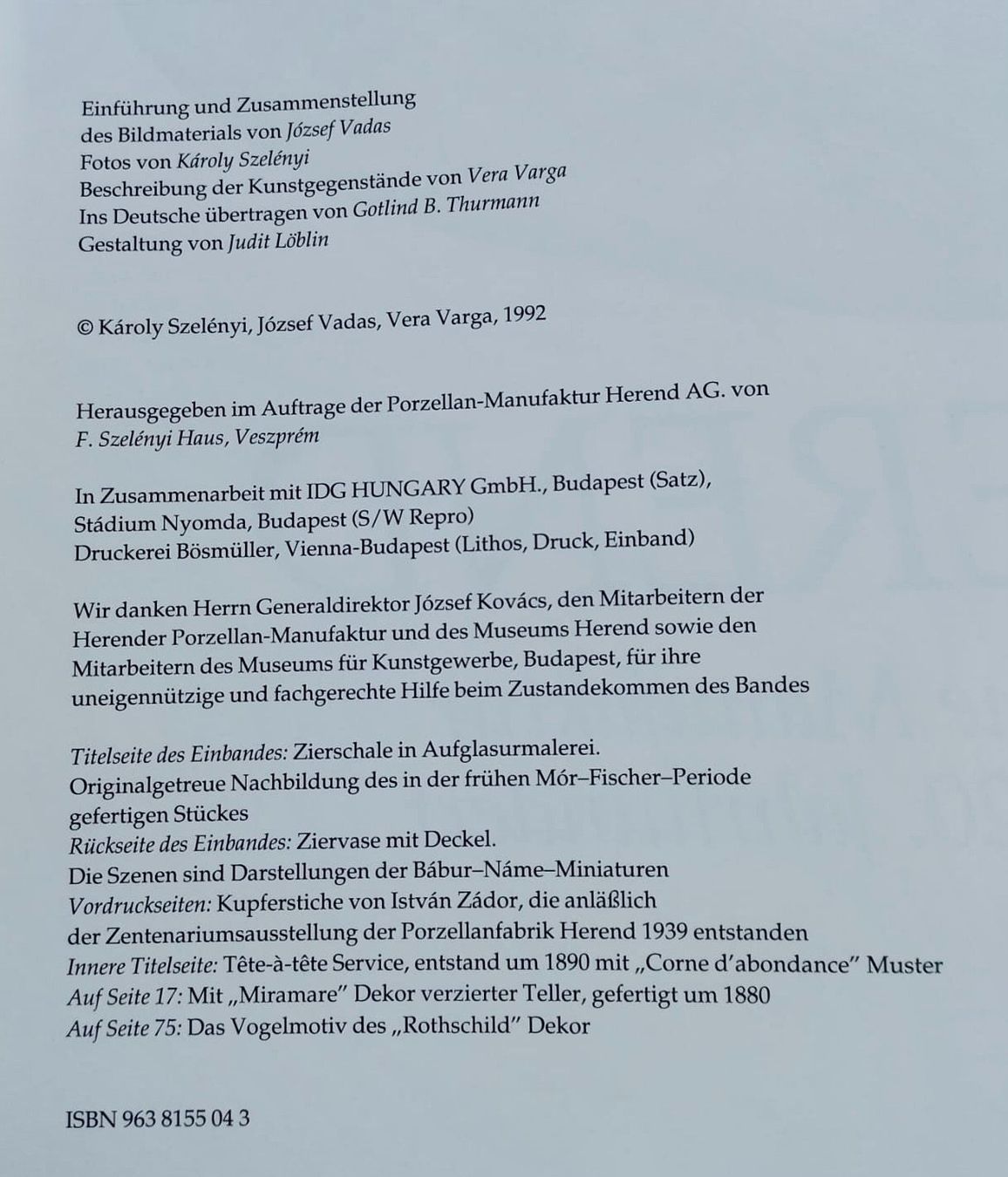 Libri: Buch Herend Porzellan – Usato da Burgdorf venduto da glasrabe01 1
