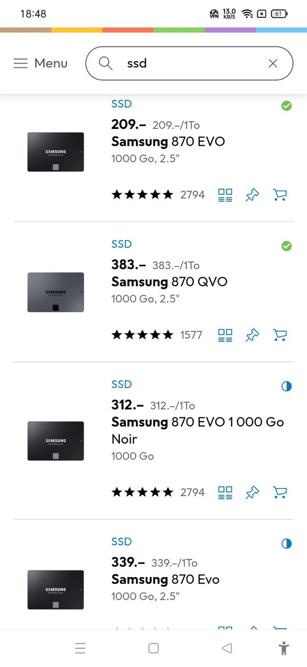 Samsung Disques durs: Samsung 870 QVO – D'occasion à Lausanne par syrinks 3