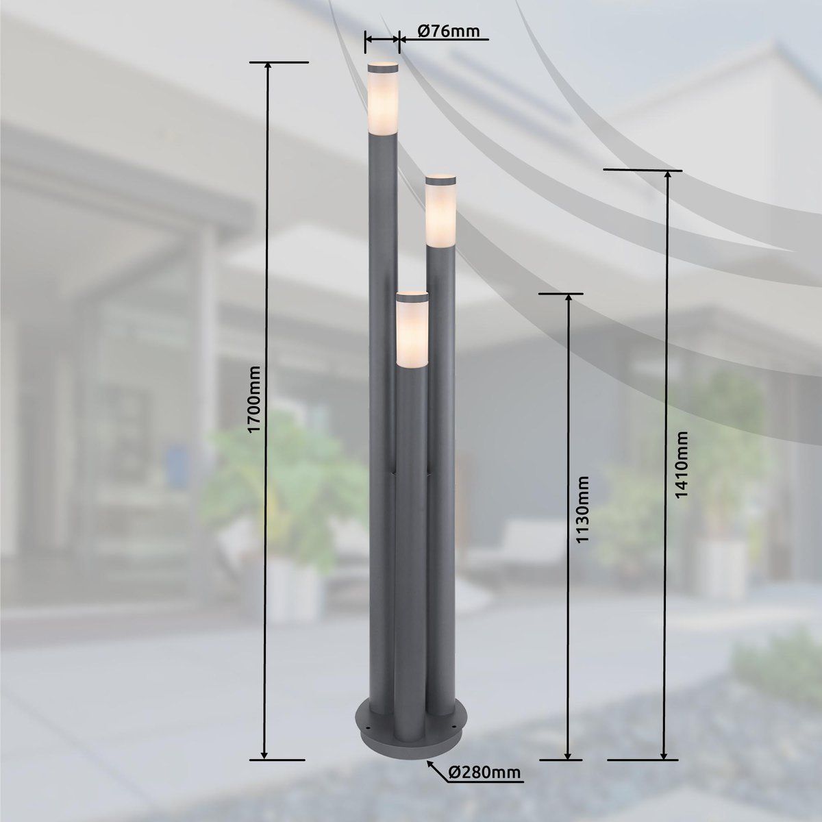 Lampade: Aussen Stehleuchte, IP44, 170 cm Höhe – Nuovo (secondo la descrizione) da Kreuzlingen venduto da Smart-Light 2