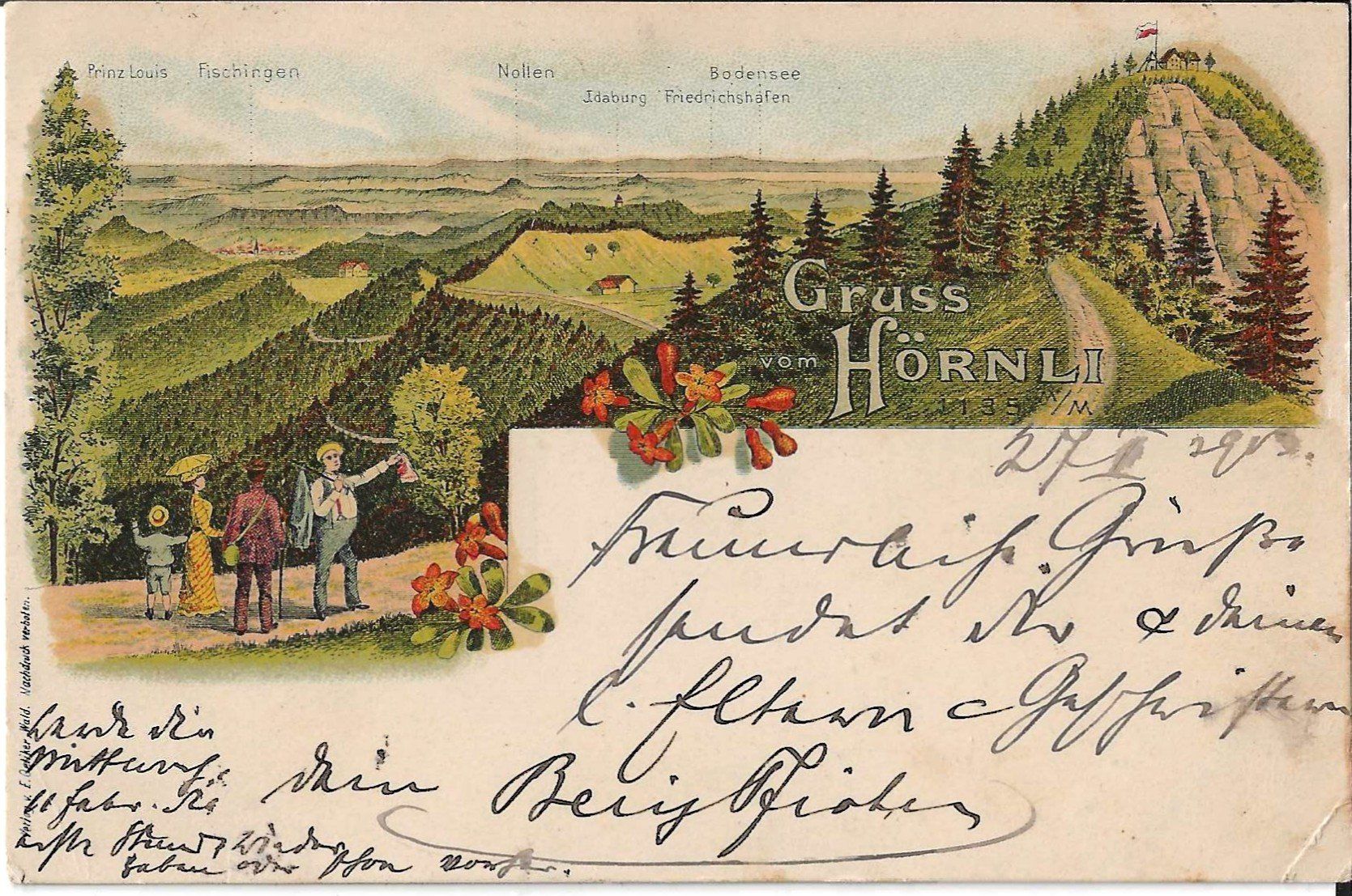 Cartoline postali: Karte Hörnli  1903 – Usato da Zürich venduto da Philacat11