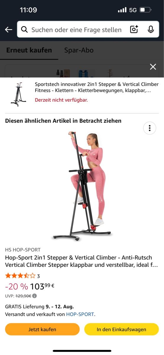 Vélos d'appartement: Stepper und Vertical Climber – D'occasion à Niederhasli par aug22 4