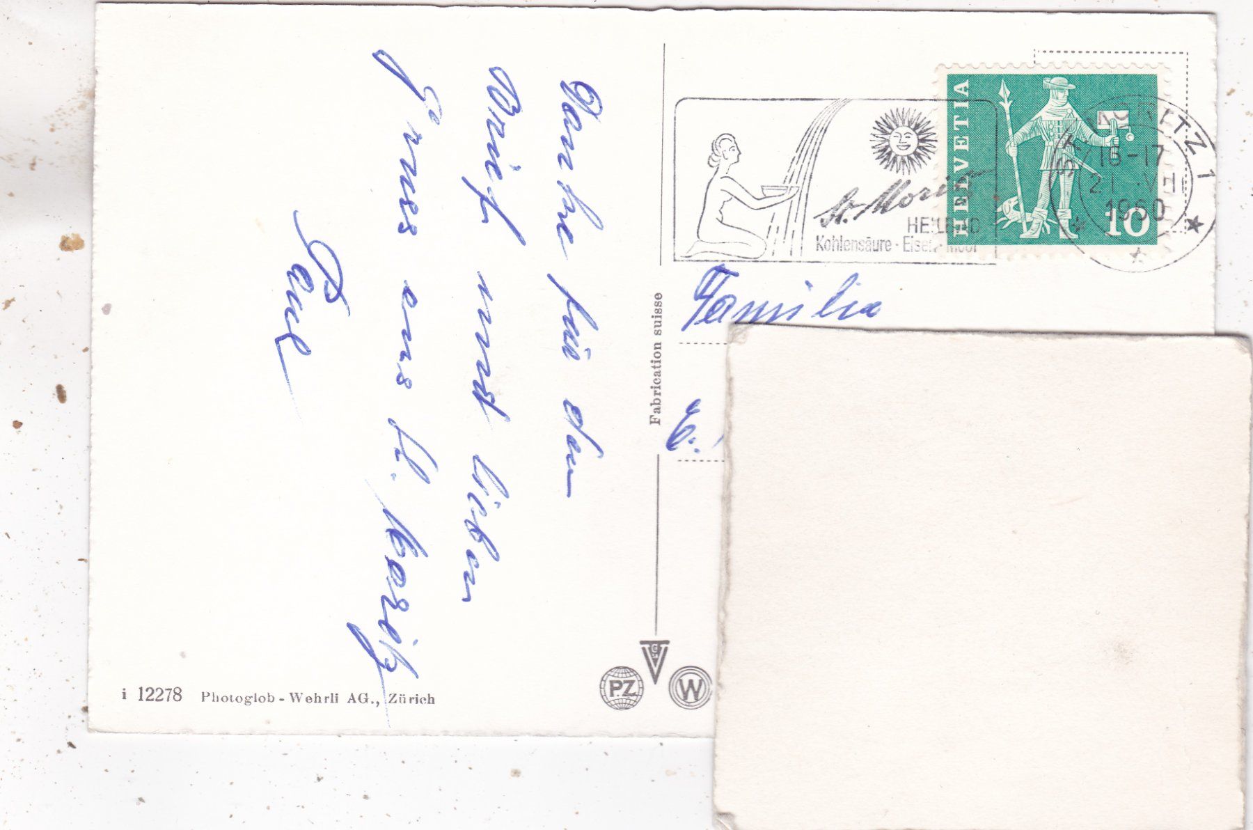 Cartoline postali: St. Moritz Luftseilbahn Piz Nair 1960 – Usato da Herisau venduto da Lisegrat2008 1