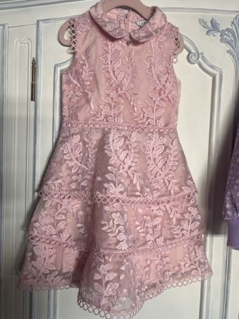 Rosa Spitzenkleid Guess Gr. 6 (116) Sommerfestlich 🌷