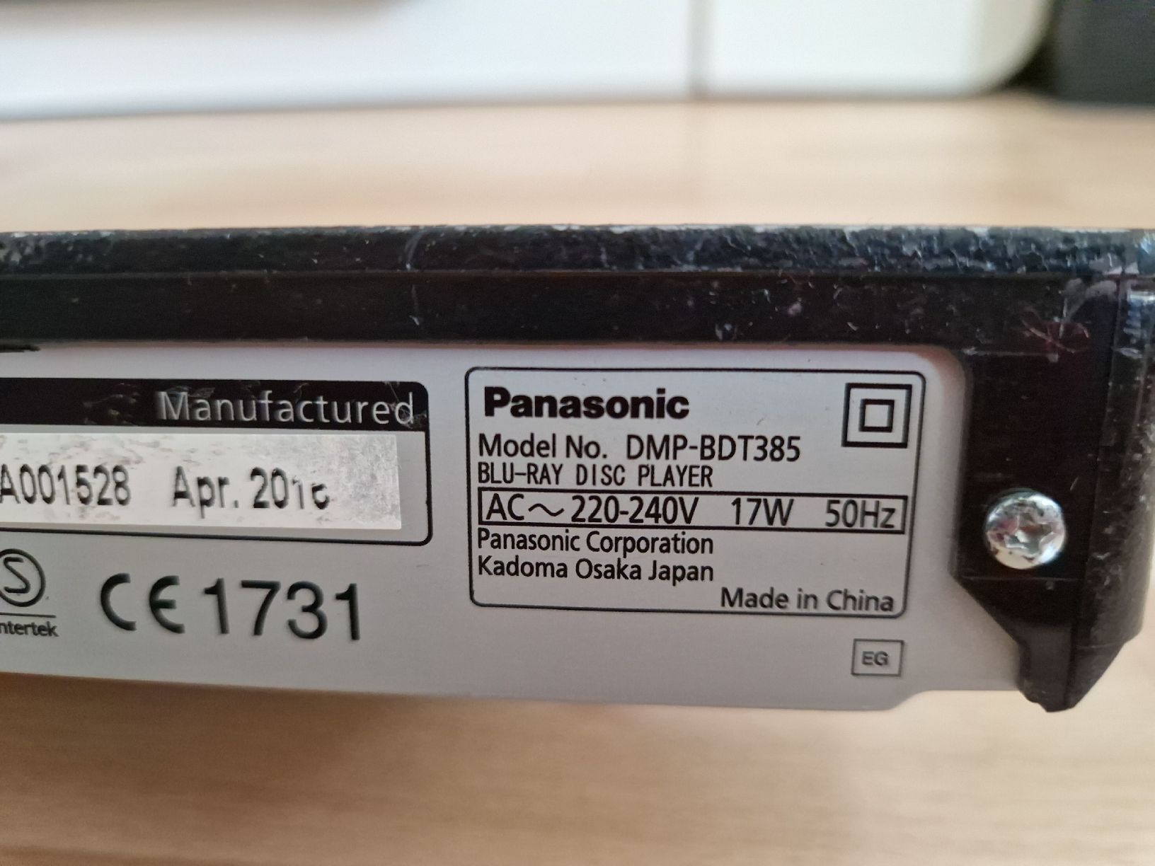 Panasonic Lettore multimediale & Streamer: PANASONIC DMP-BDT385 BLURAY PLAYER 3D – Usato da Zürich venduto da Arianco 5