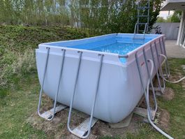 Pool Bestway 412 X 201 X 122 cm Leiter Filterpumpe Abdeckung