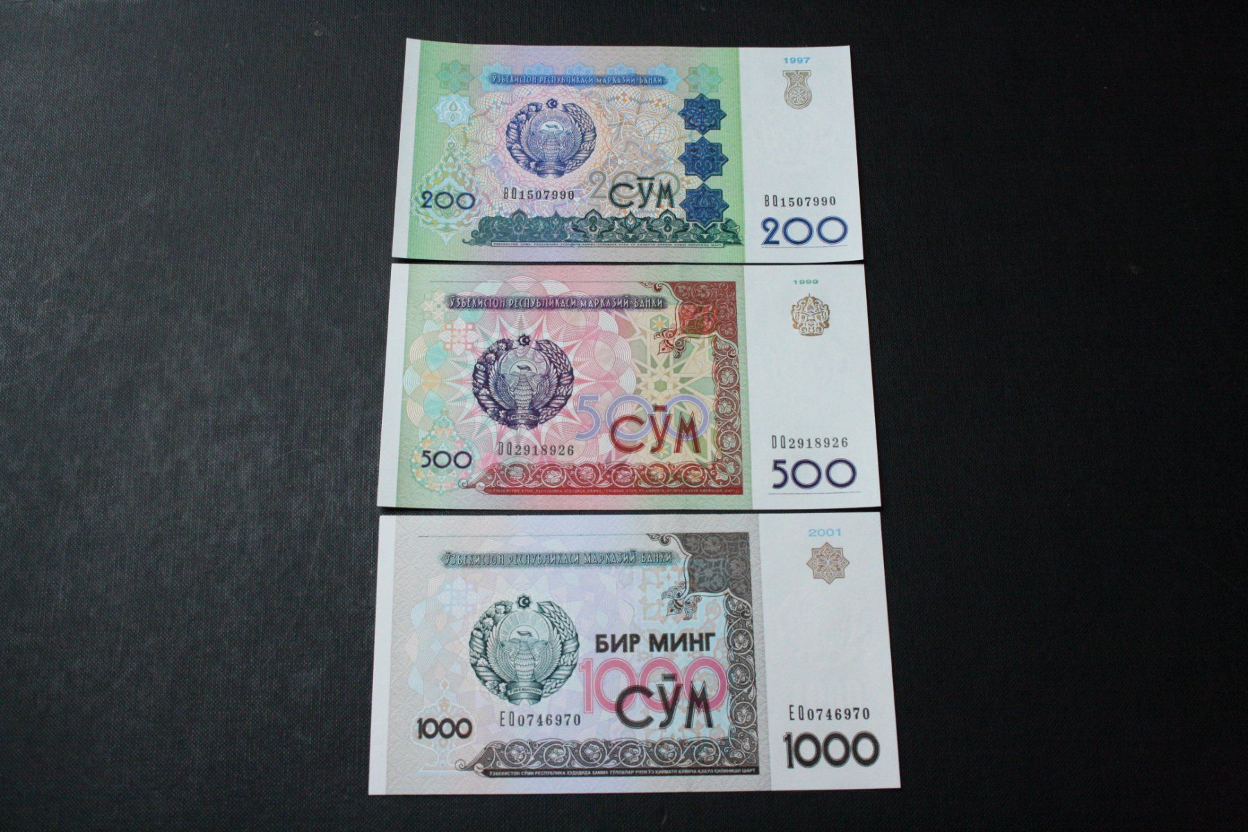 Banconote: Serie UNC Ousbekistan – Usato da Cormondrèche venduto da Hermes.monnaies