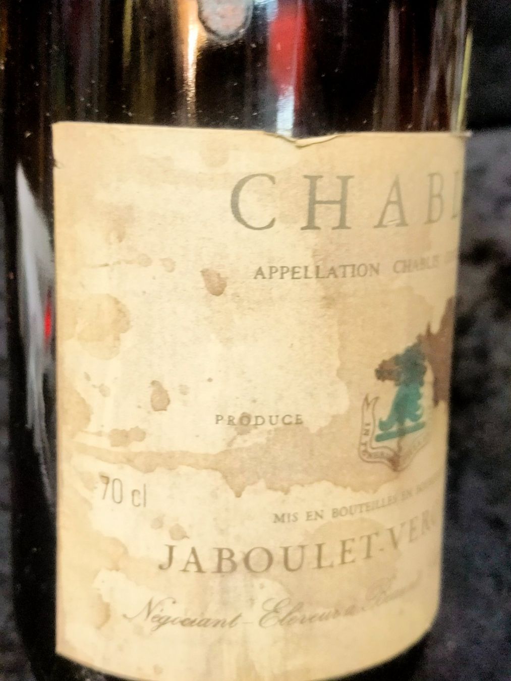 Wein: CHABLIS JABOULET VERCHERRE 1988 – Neu (gemäss Beschreibung) aus Genève von Leboucheoreilles 2