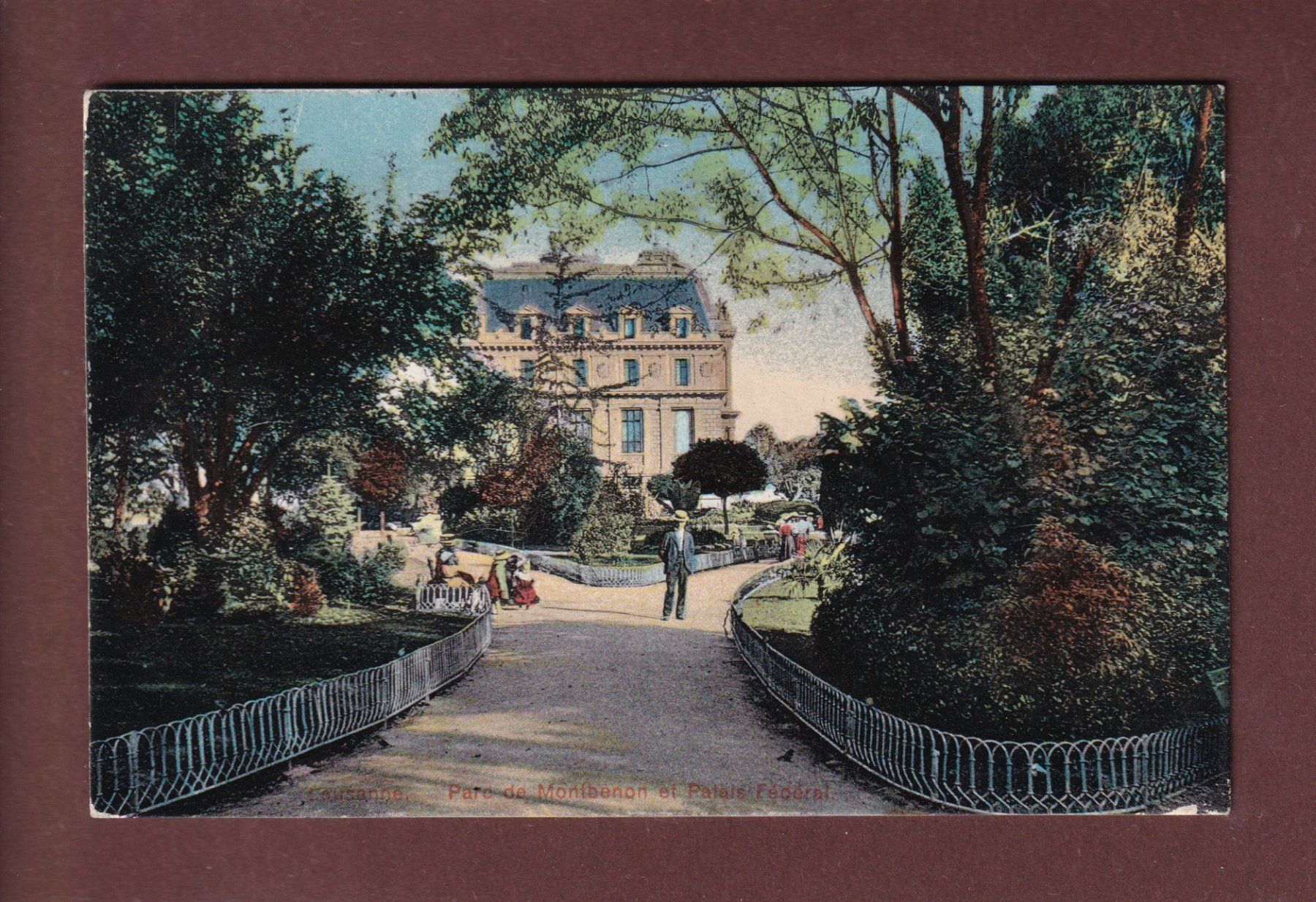 Cartoline postali: LAUSANNE - Parc de Montbenon - 1910 // pli d'angle // – Usato da Pully venduto da nicecards-shop