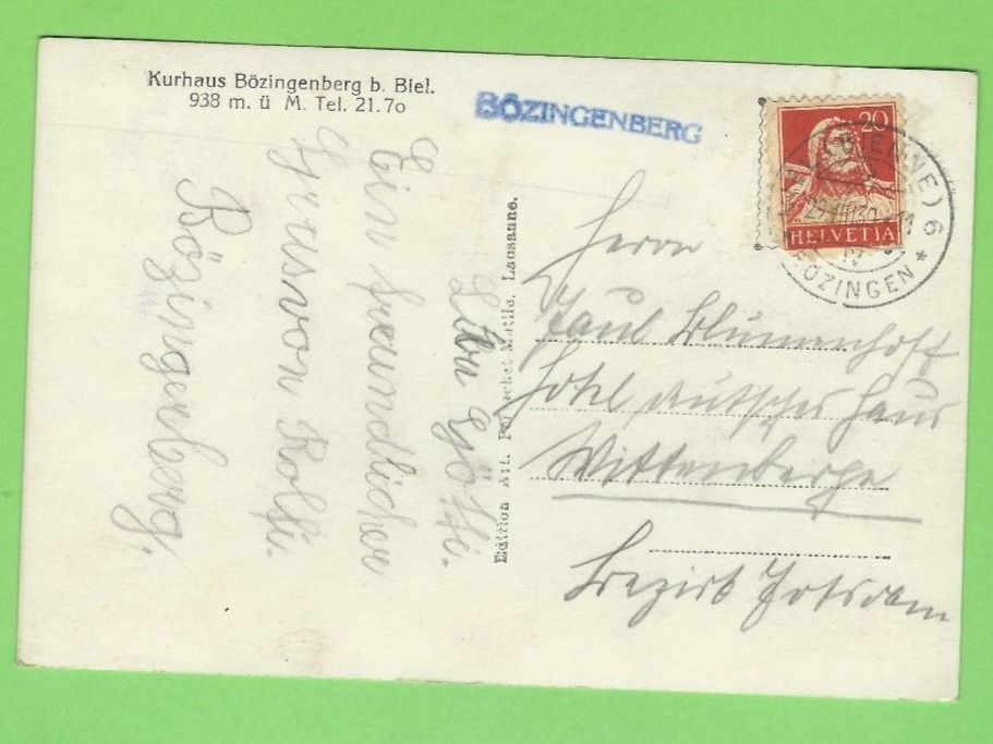 Cartes postales: Kurhaus Bözingenberg b. Biel – D'occasion à Zürich par t24_de 1
