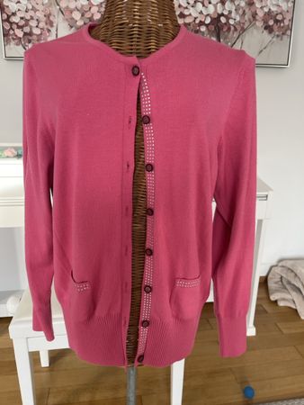 Pink Cardigan mit Strass, Modal, 38