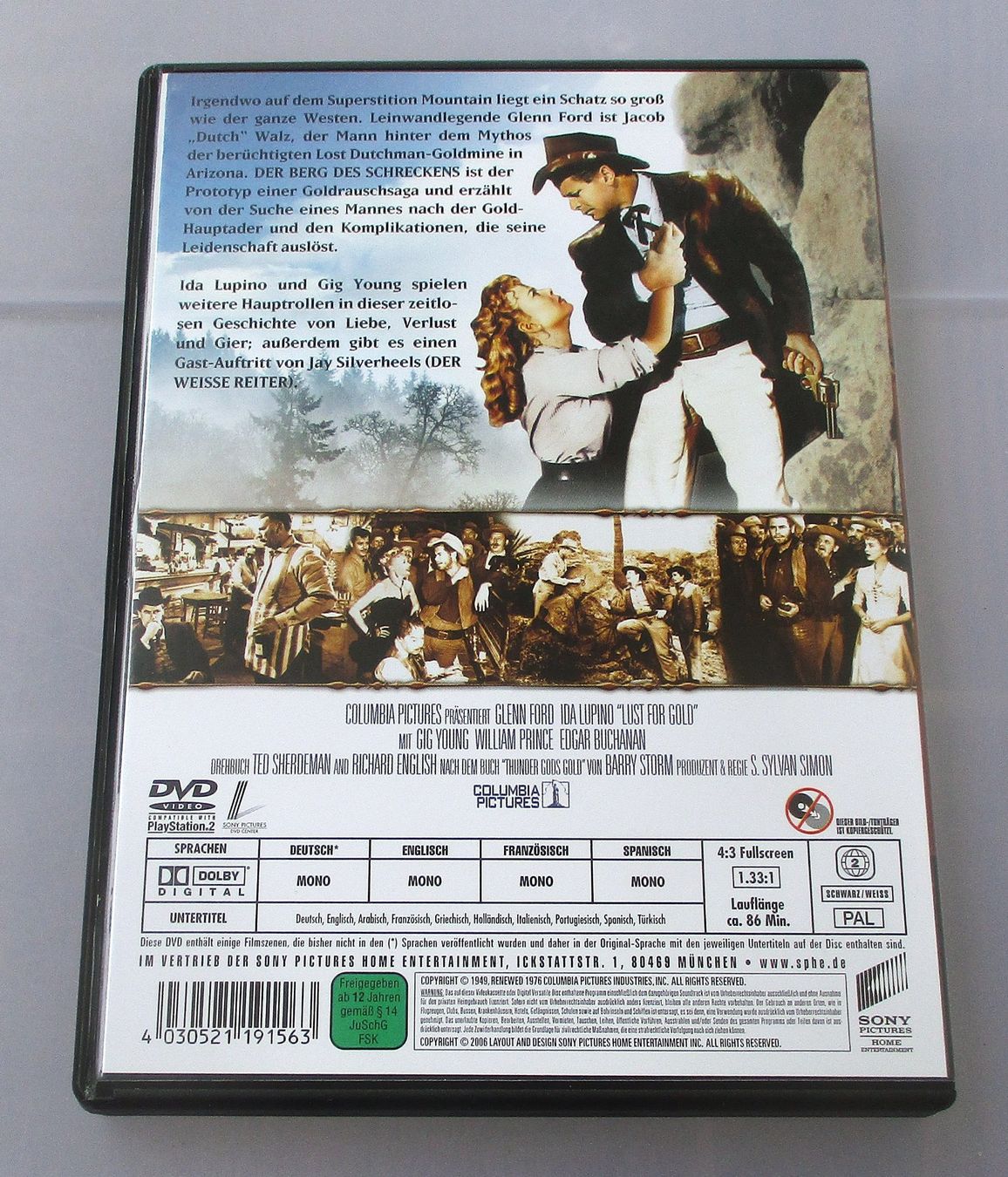 Tutti i DVDs: DER BERG DES SCHRECKENS - Glenn Ford – Usato da Wattwil venduto da Muriel10 1