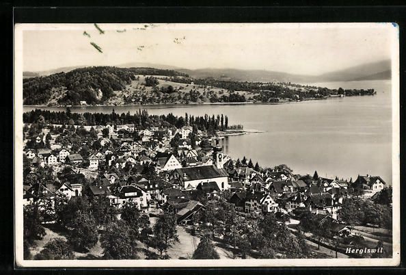 Cartoline postali: AK Hergiswil, Teilansicht – Usato da Berlin venduto da bartko-reher