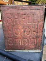 Kanister Shell Motor Spirit alt mit Rostpatina