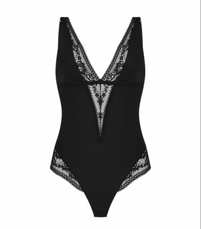 NEU Hunkemöller Body schwarz mit Spitze