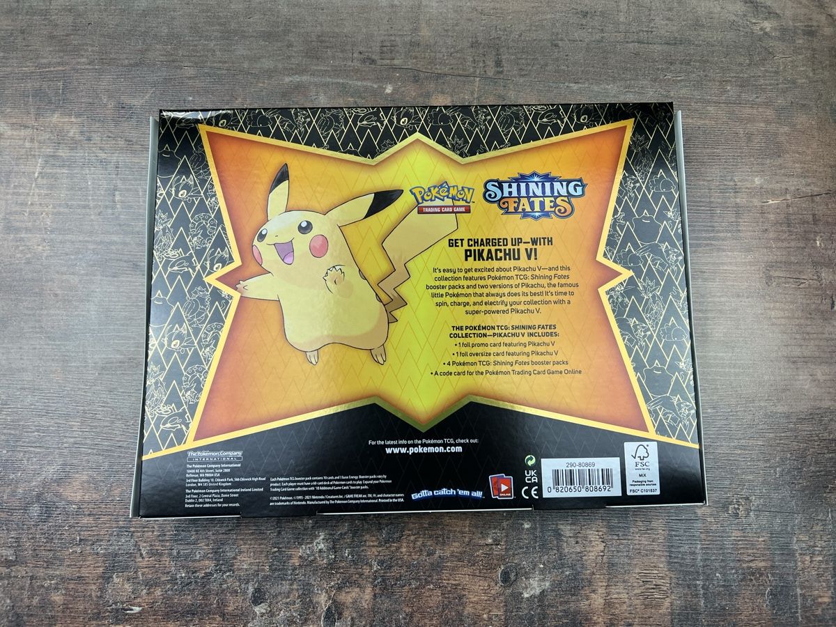 Pokémon Carte collezionabili: Pokemon Shining Fates Pikachu Box – Nuovo e nell'imballaggio originale da Hallau venduto da R.R.91 1