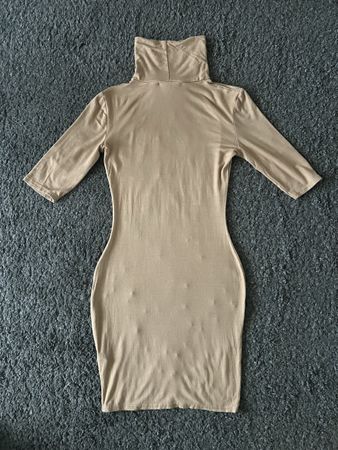 Missguided Rollkragenkleid Beige Gr. 36(neuwertig)