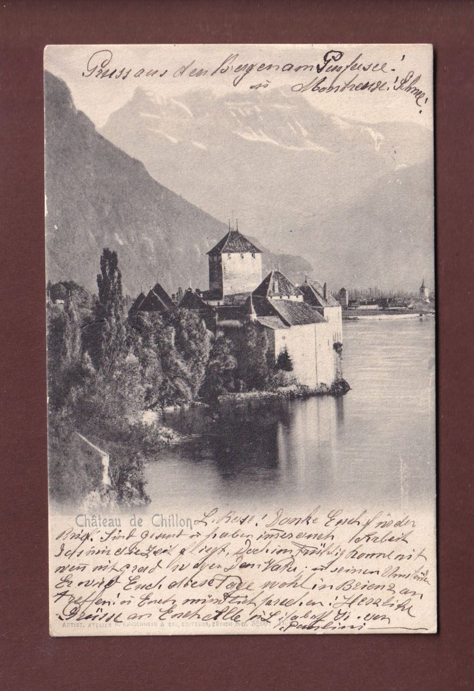 Cartes postales: Château de CHILLON - Dents du Midi - 1904 – D'occasion à Pully par nicecards