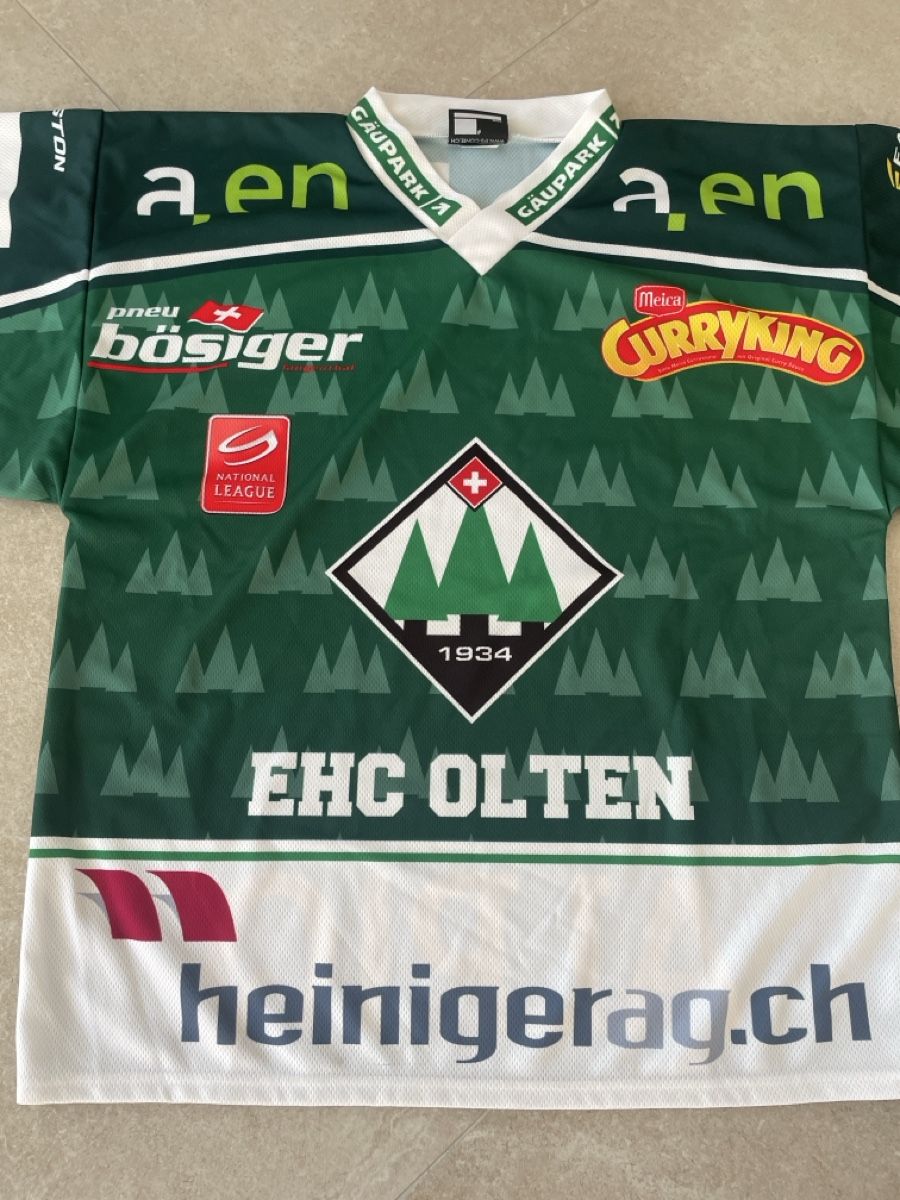 Canottiere & Pantaloni: Maillot/Trikot EHC Olten L mit autogramm team – Usato da Genève venduto da jon_ydl8 1