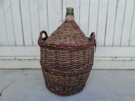 alte sehr grosse Korbflasche 38 Liter