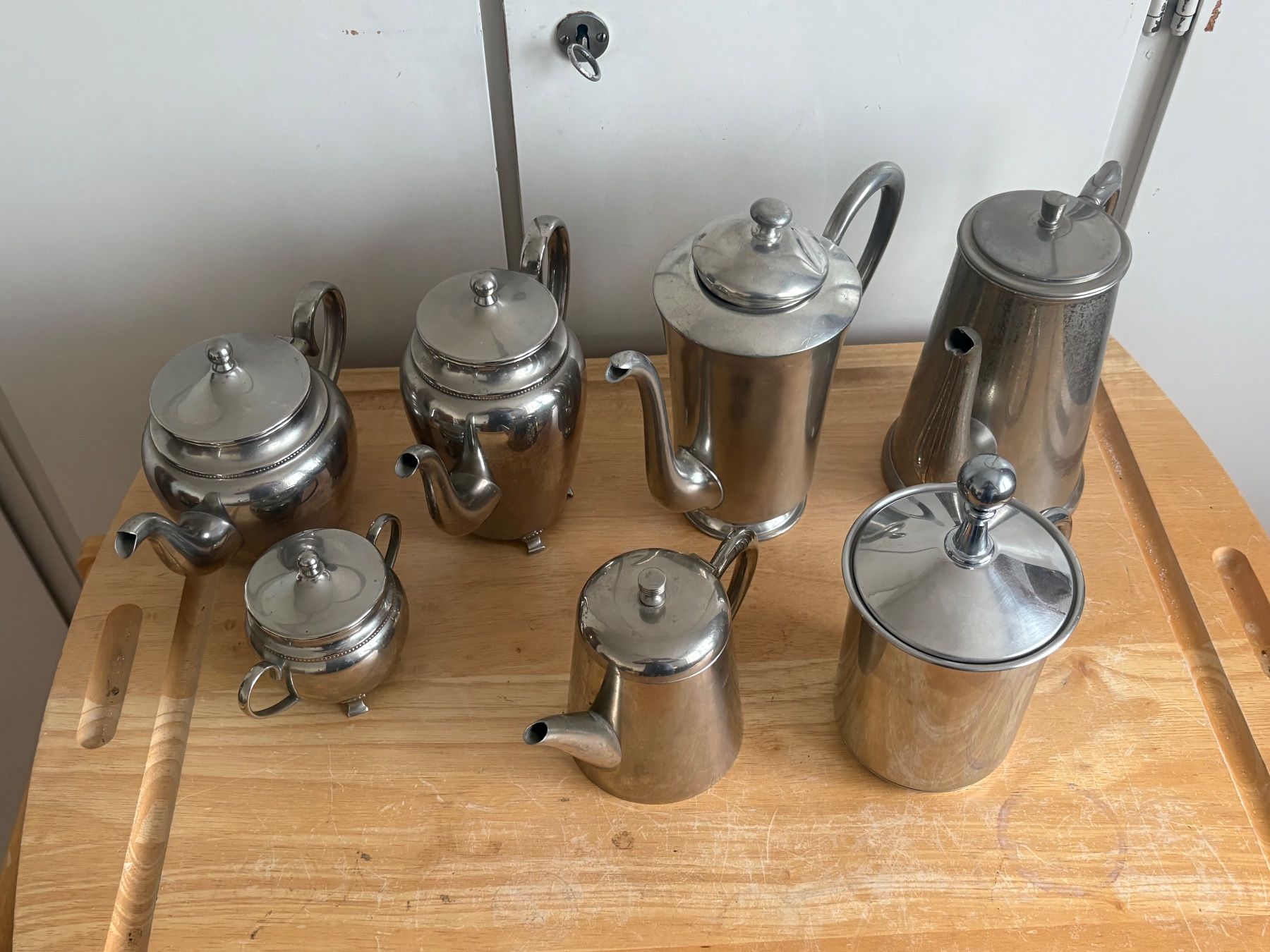 Teiere: Kaffee/Teekannen Set 8-teilig Edelstahl? Blech – Usato da Frick venduto da Rukki 4