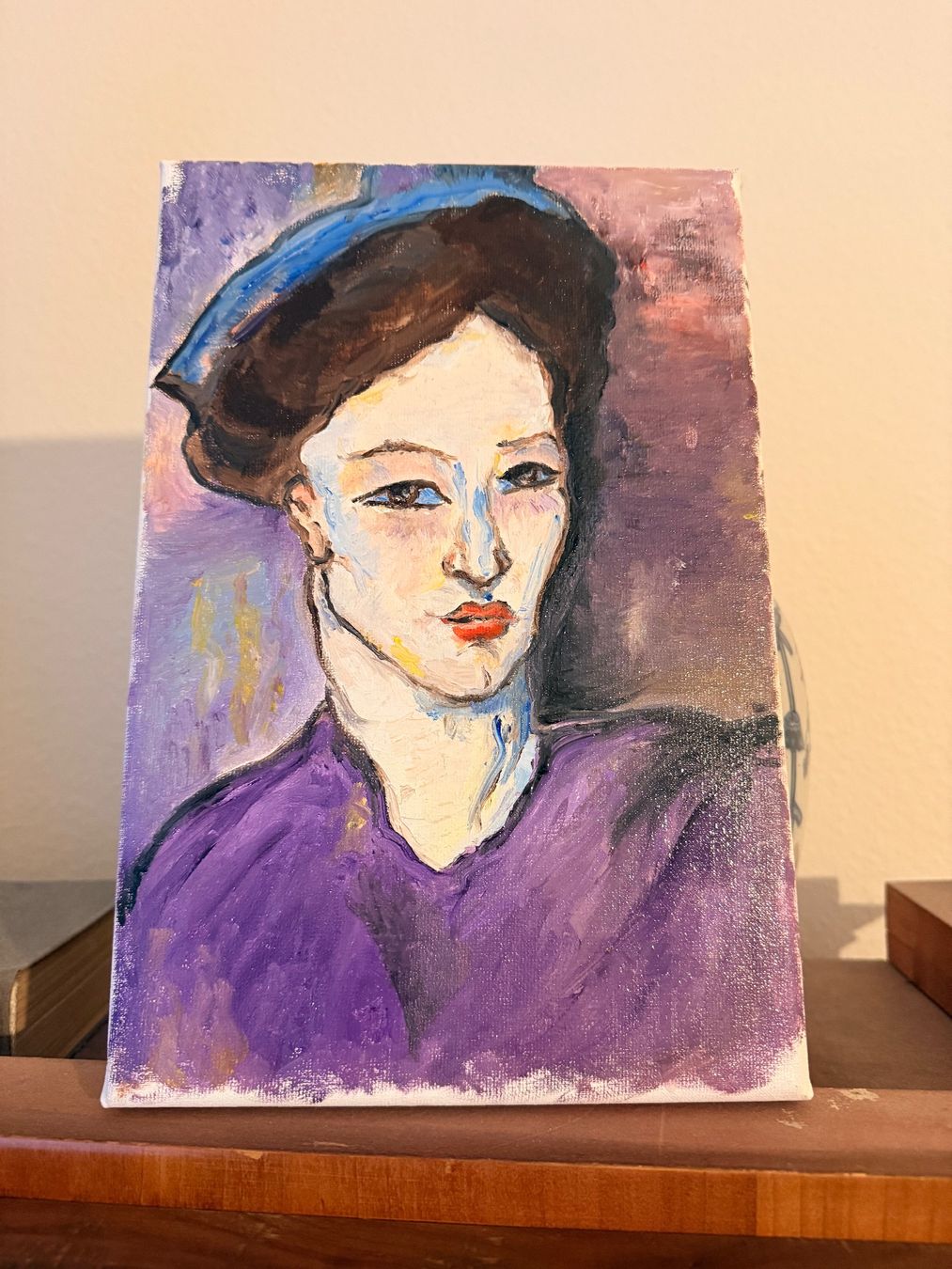 Dipinti: Gemälde, Portrait einer eleganten Dame mit Hut, neu! – Nuovo (secondo la descrizione) da Bern venduto da jud_w9r5