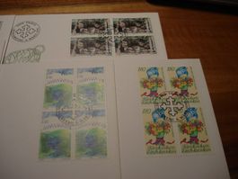 Liechtenstein, FDC Sondermarke, 1995, FDC Satz, Einzel + 4er
