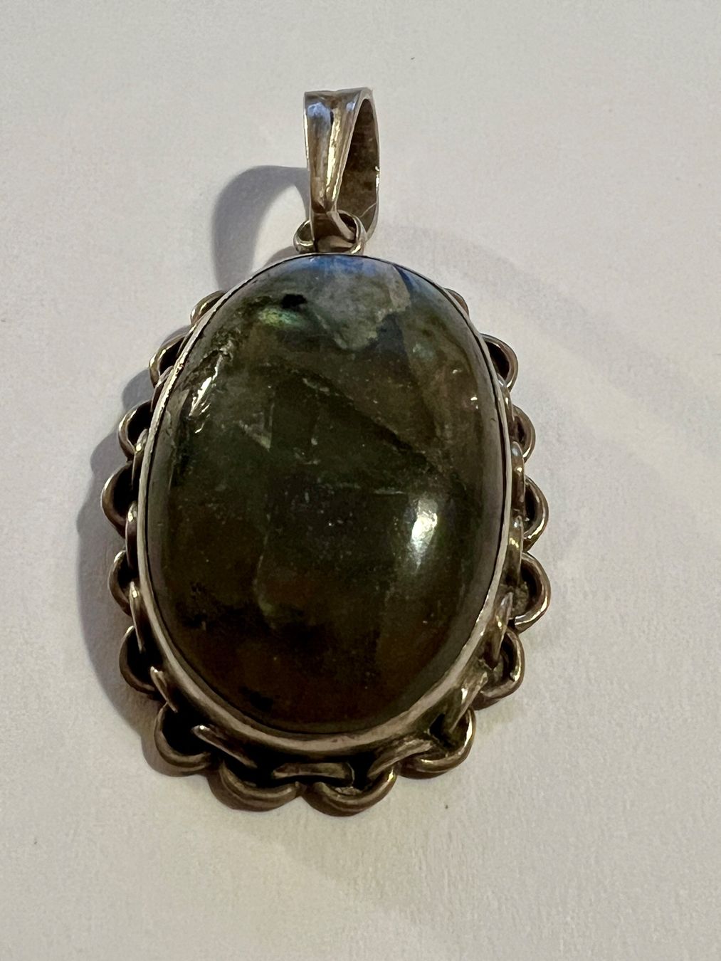 Ciondoli: Silber-Anhänger mit Labradorit-Stein – Usato da Chur venduto da Penting1935 1