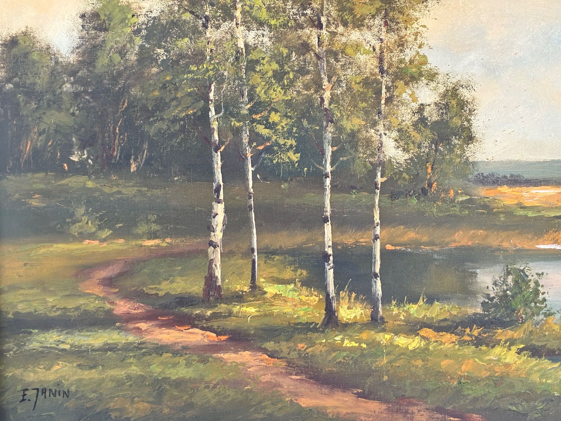 Gemälde: Landschaftsbild "Am Katzensee" von E.Janin – Gebraucht aus Windisch von amsel07 1