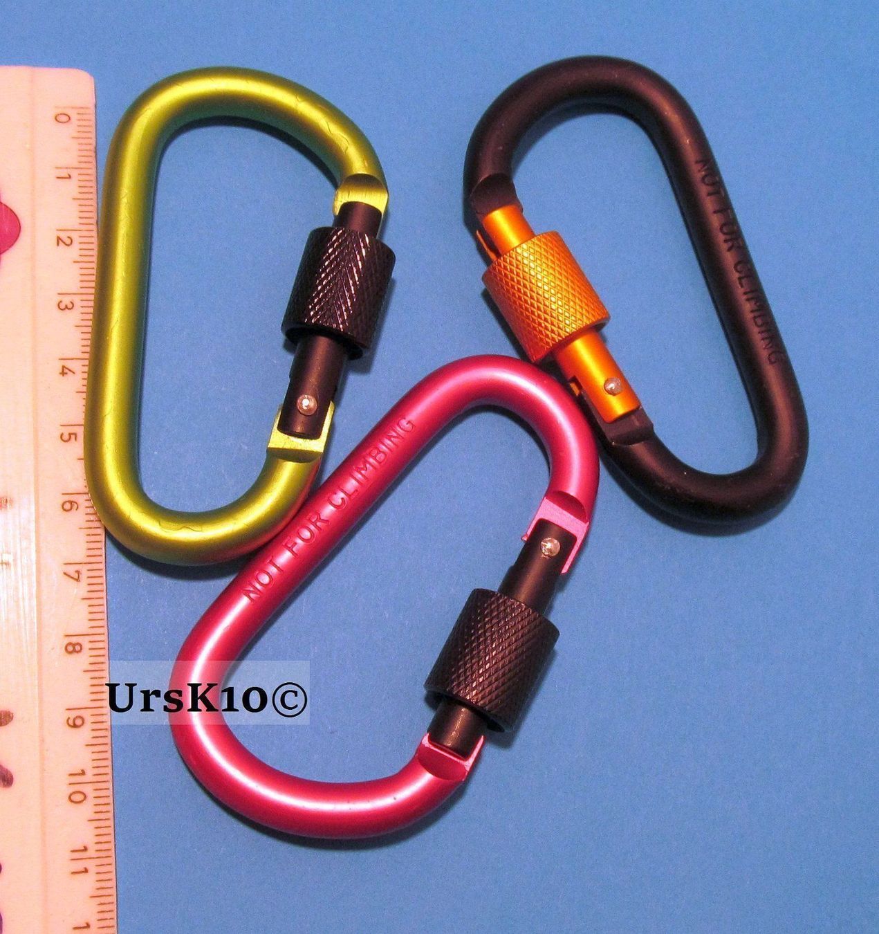 Attrezzatura da arrampicata: NEUE Karabiner mit Gewinde Gr. 80 mm 3 Stück – Nuovo e nell'imballaggio originale da St. Margarethen TG venduto da ursk10