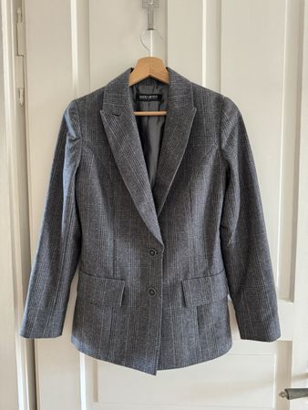 Mario Menezi Blazer grau kariert Gr. 36